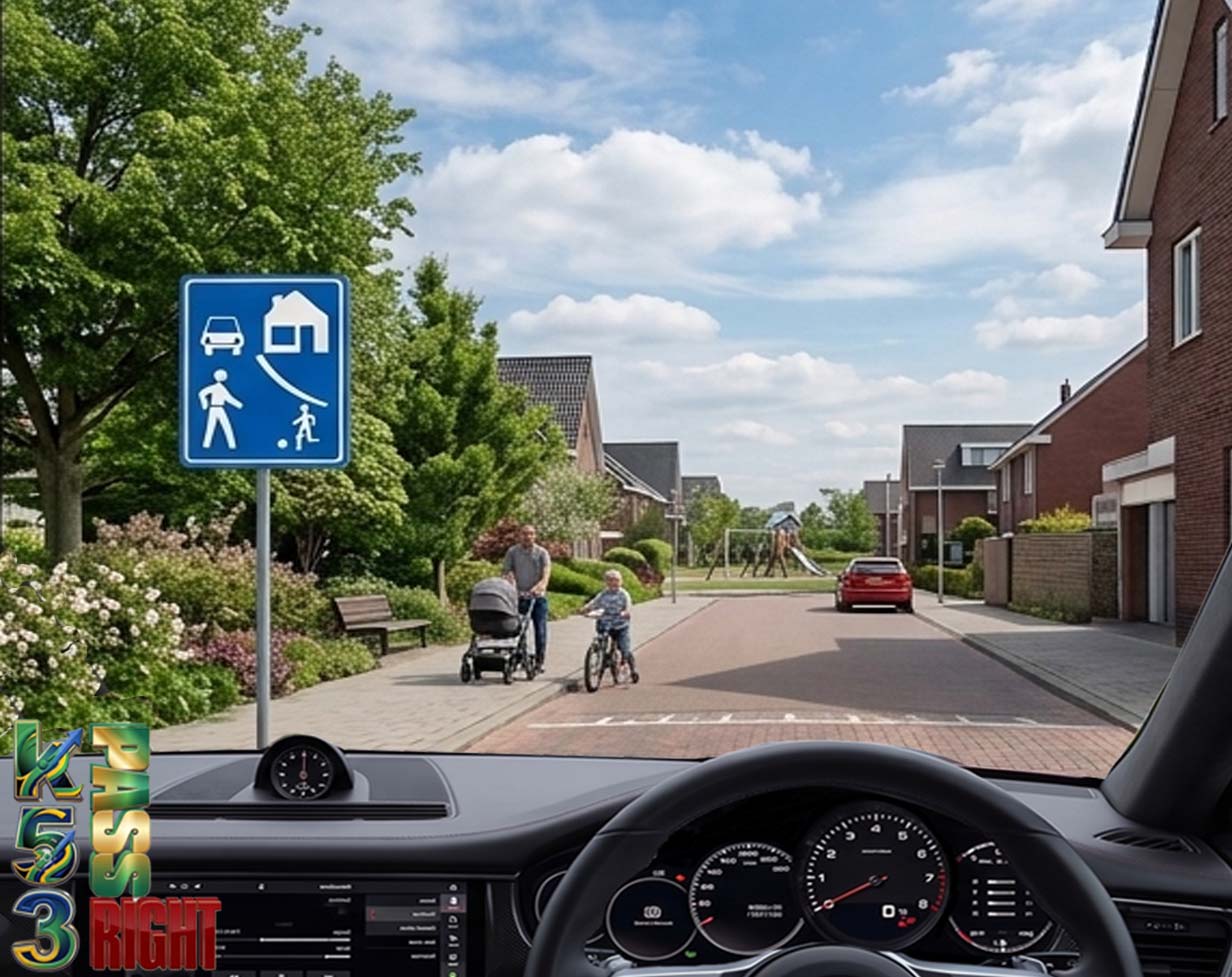 Woonerf begins sign example